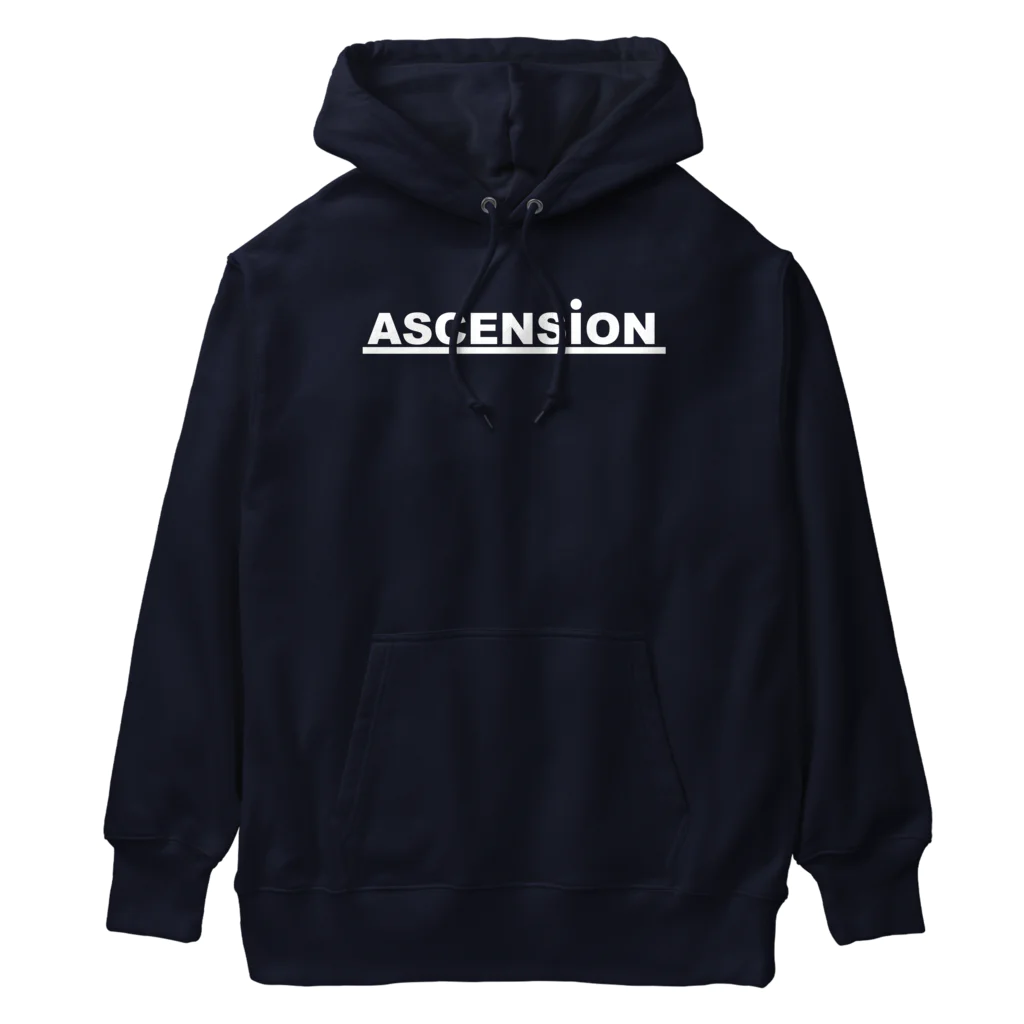 TシャツジャパンSUZURI店🇯🇵のアセンション（ASCENSION）白文字 Heavyweight Hoodie