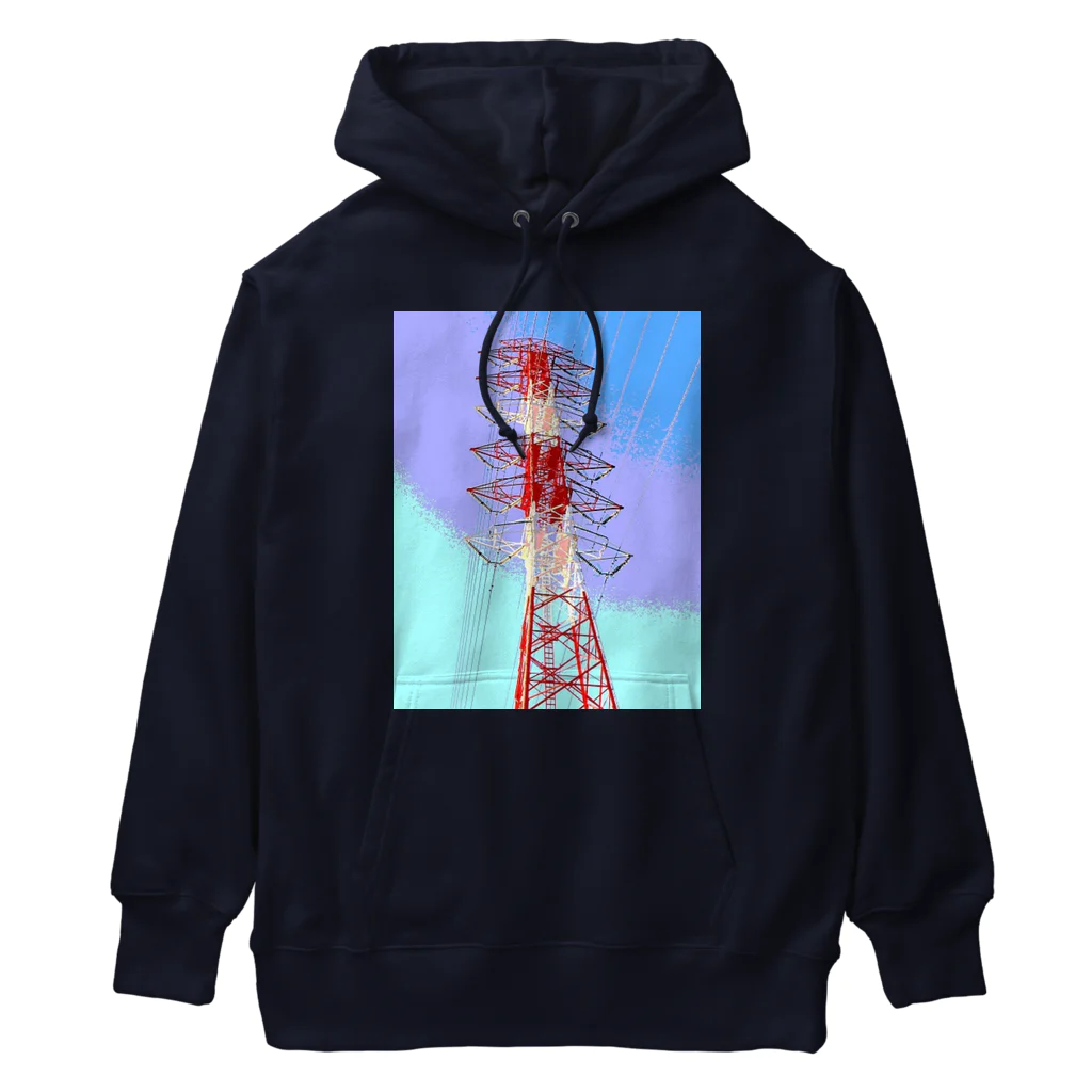 日々好日屋3号店の鉄塔 Heavyweight Hoodie