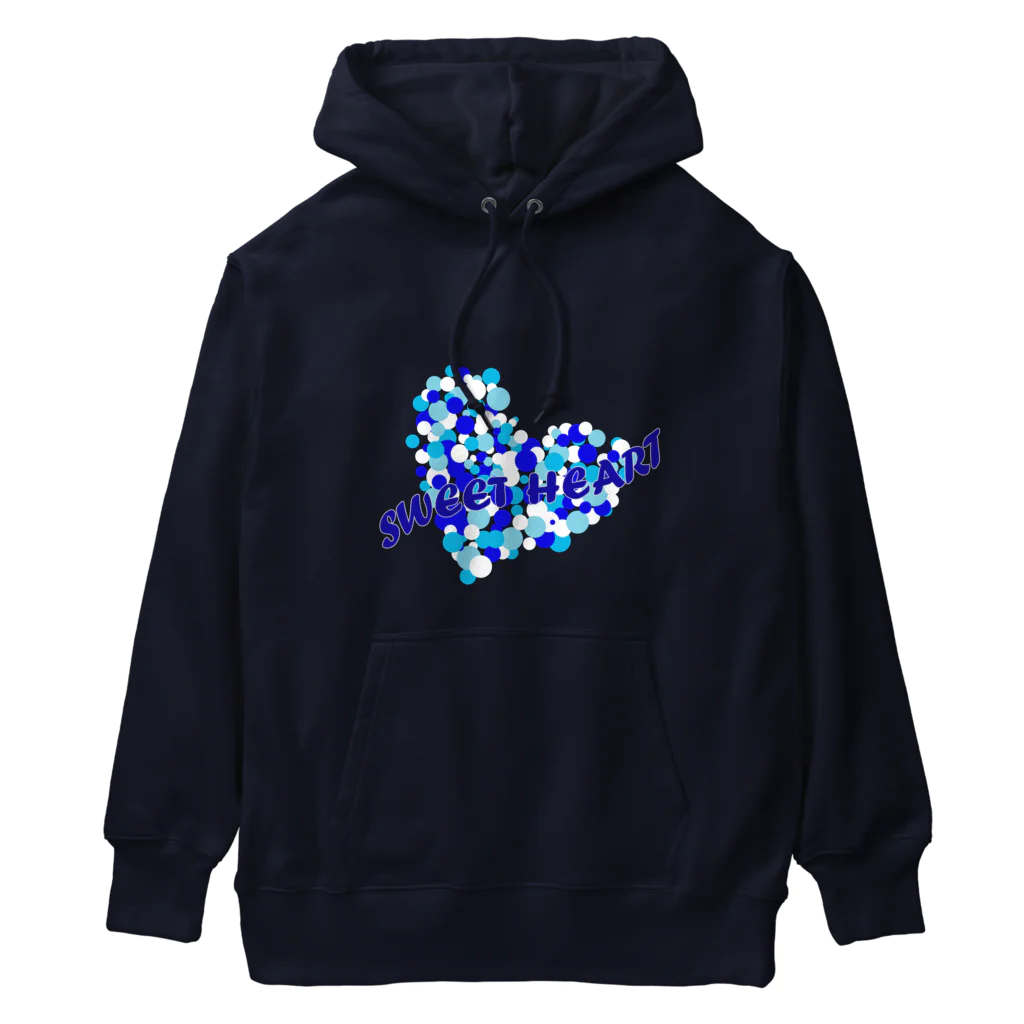 MZグラフィックスのスイートハート　ブルー　青 Heavyweight Hoodie