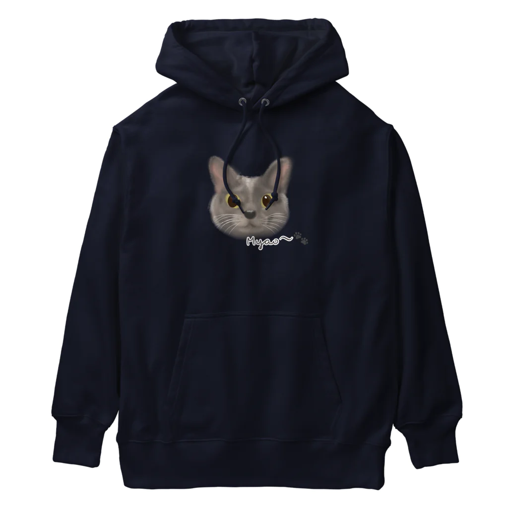 わかばックス工房のグレーのネコちゃん♡ Heavyweight Hoodie