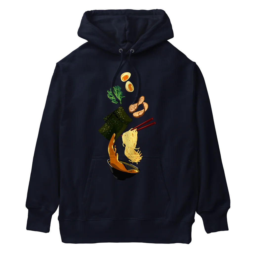 Drecome_Designの(家系)とんこつ醤油ラーメンフォール Heavyweight Hoodie