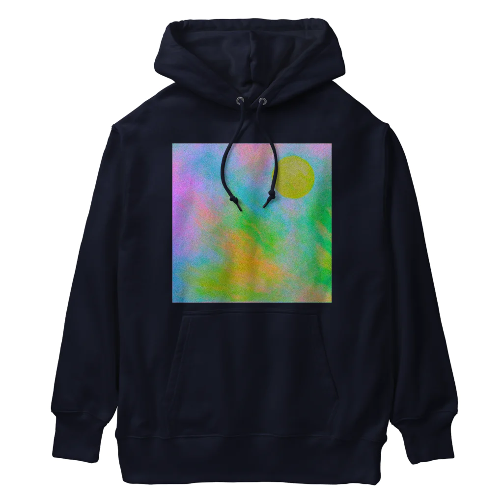 水草のサイケデリックな満月 Heavyweight Hoodie