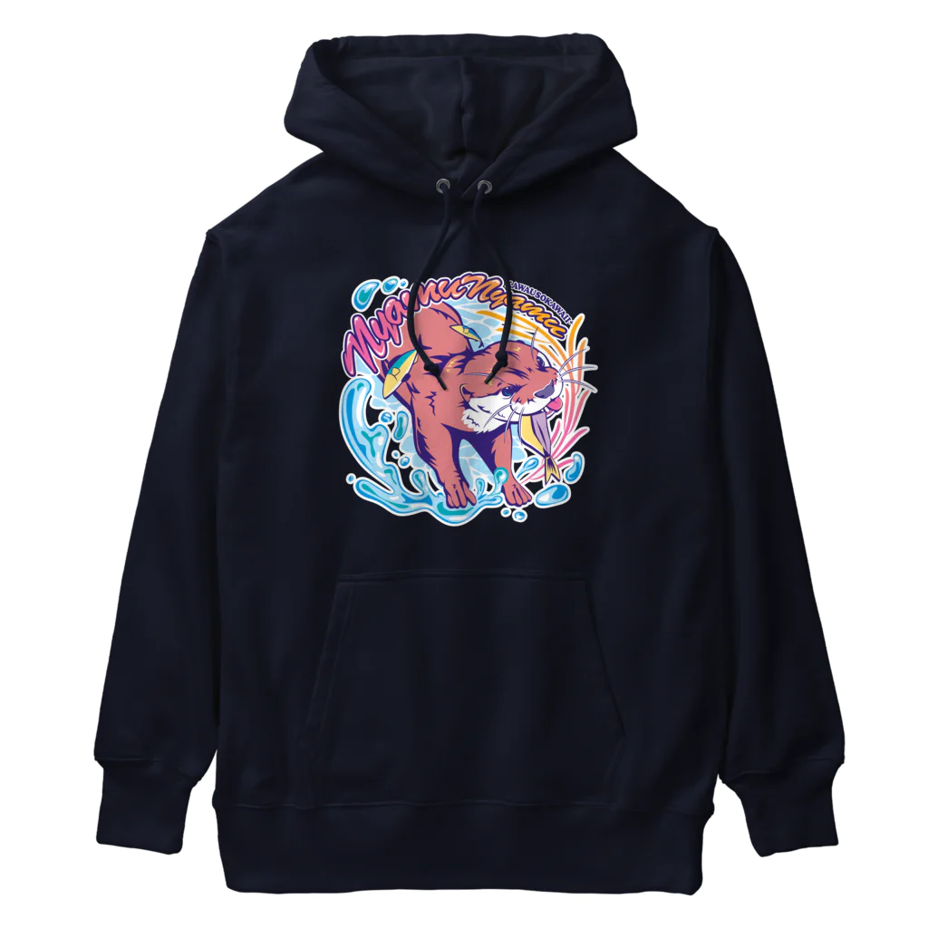 カワウソとフルーツの𝙎𝙩𝙧𝙚𝙚𝙩 𝙆𝙖𝙬𝙖𝙪𝙨𝙤 - 𝙎𝙥𝙡𝙖𝙨𝙝 - Heavyweight Hoodie