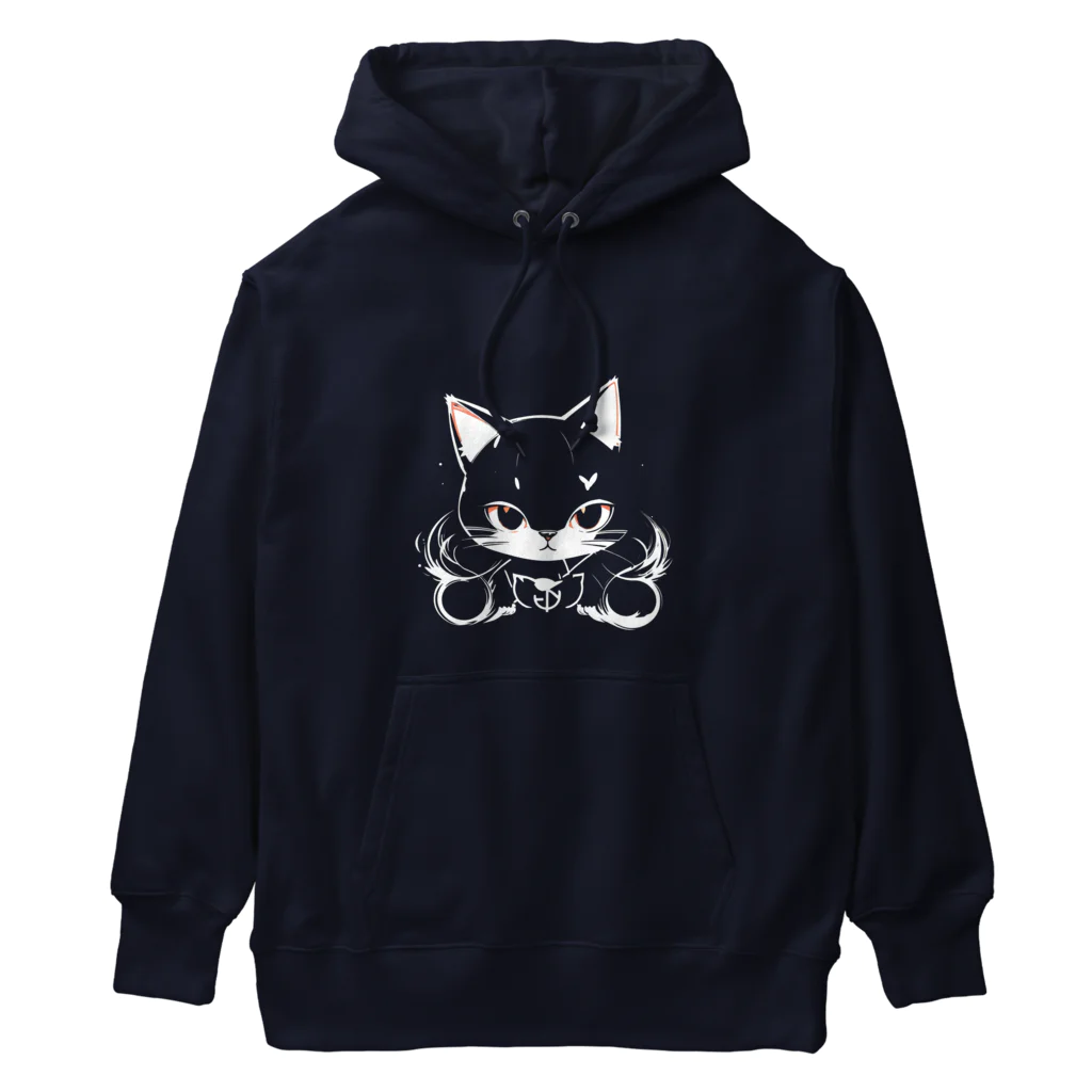 WshopTYの後ろの色に塗られるねこさん Heavyweight Hoodie