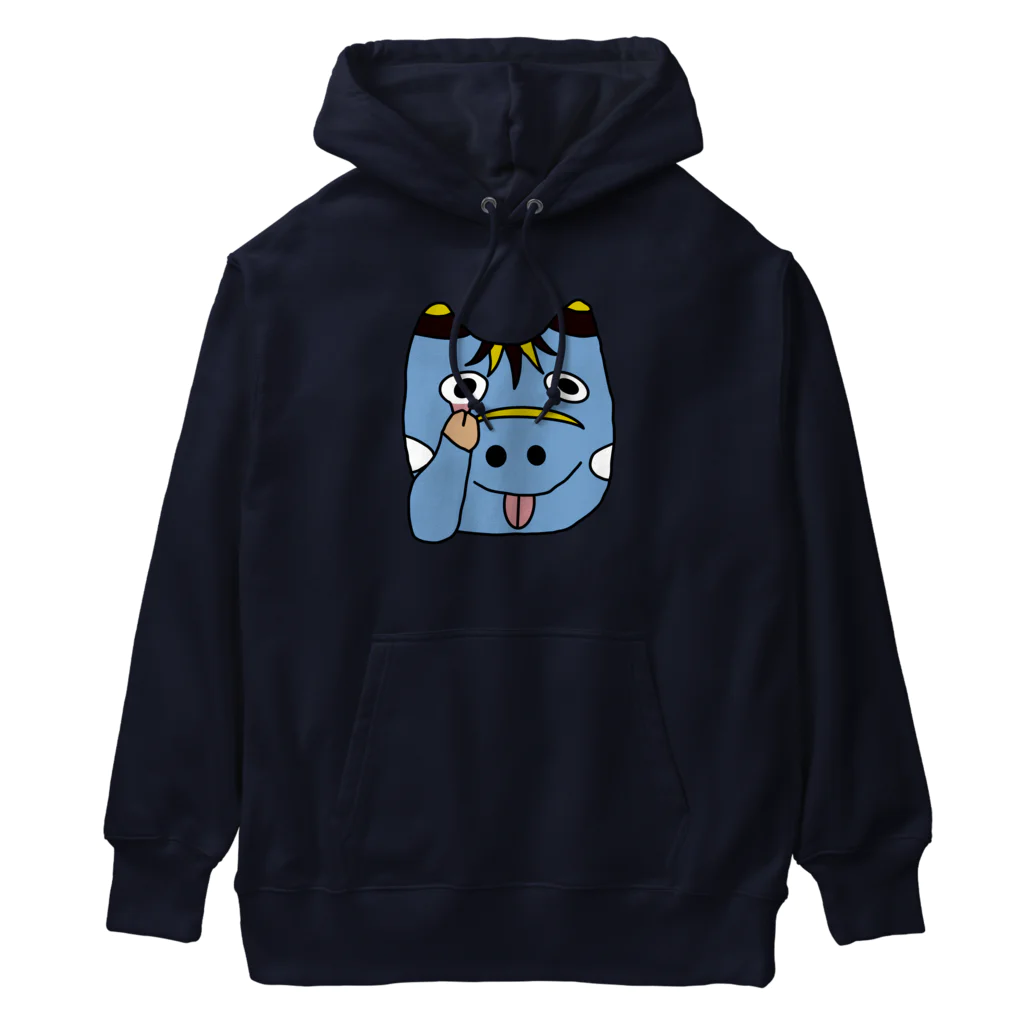 ロジローのあっかんべーこ(青) Heavyweight Hoodie