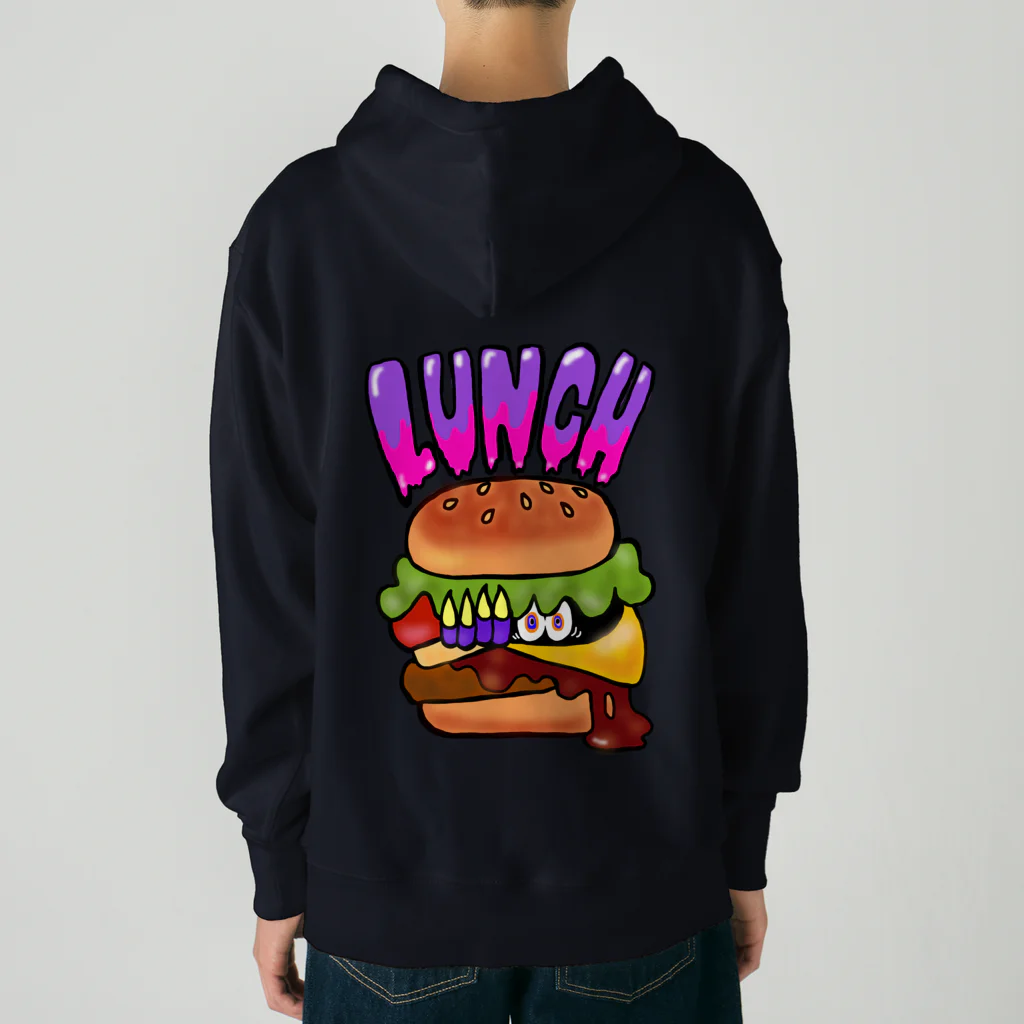 あやしいおばさん くろまめさんのランチ（チーズバーガー） Heavyweight Hoodie