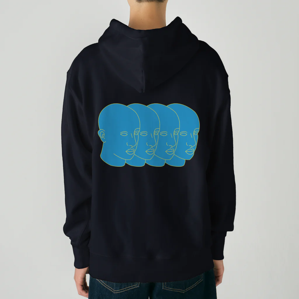 Parallel Imaginary Gift ShopのLife is Hell（Blue） Heavyweight Hoodie