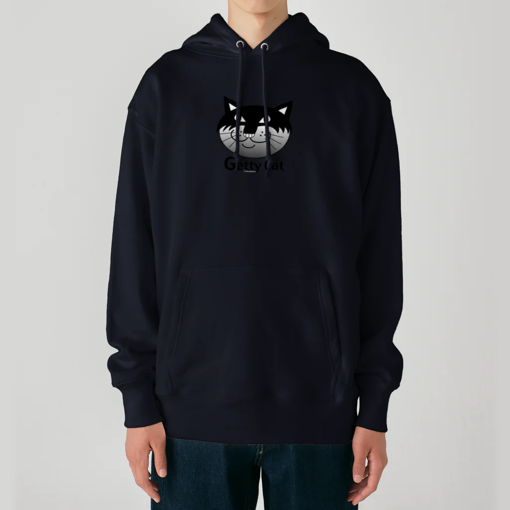 Illustrator Moca&Ram shopのネコのゲッティ/Getty Cat Heavyweight Hoodie