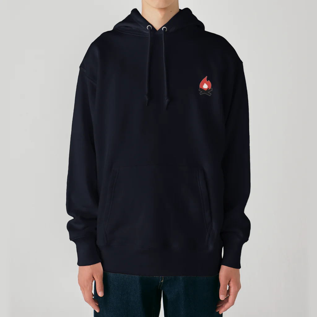 グランパパキャンプのグランパパファイヤーロゴ〈サークル〉 Heavyweight Hoodie