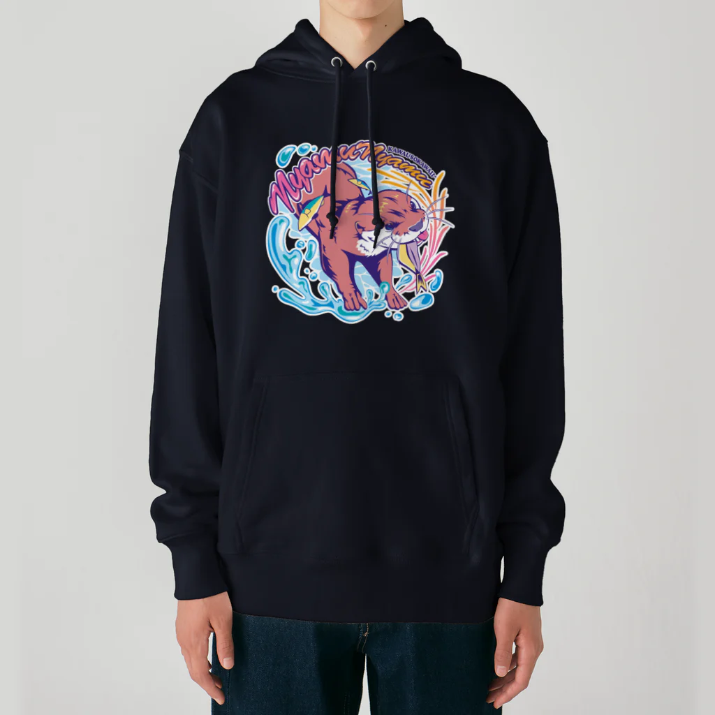 カワウソとフルーツの𝙎𝙩𝙧𝙚𝙚𝙩 𝙆𝙖𝙬𝙖𝙪𝙨𝙤 - 𝙎𝙥𝙡𝙖𝙨𝙝 - Heavyweight Hoodie