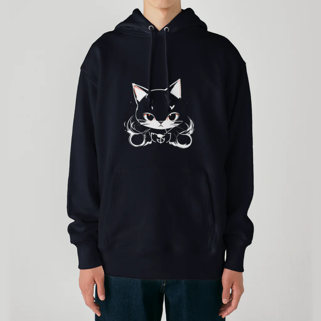 WshopTYの後ろの色に塗られるねこさん Heavyweight Hoodie