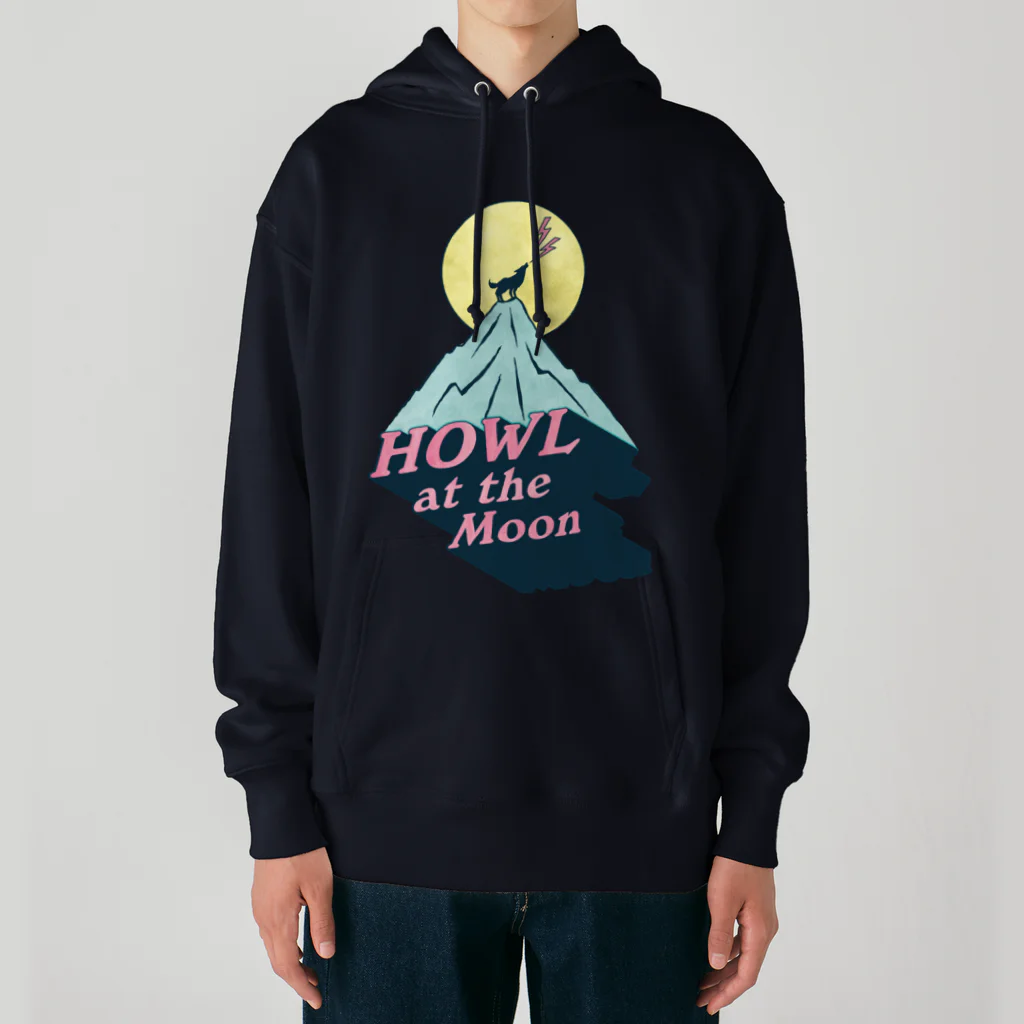 LONESOME TYPE ススの🌕月に吠える🐺（HOWL at the Moon） Heavyweight Hoodie