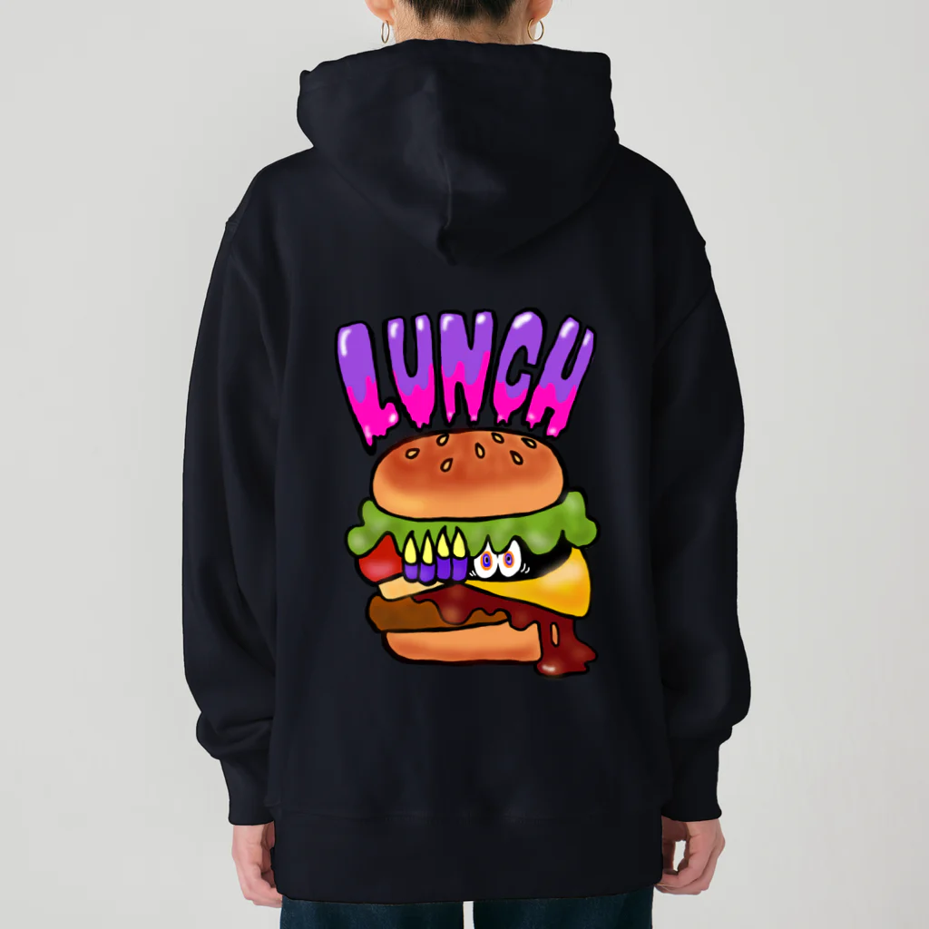 あやしいおばさん くろまめさんのランチ（チーズバーガー） Heavyweight Hoodie