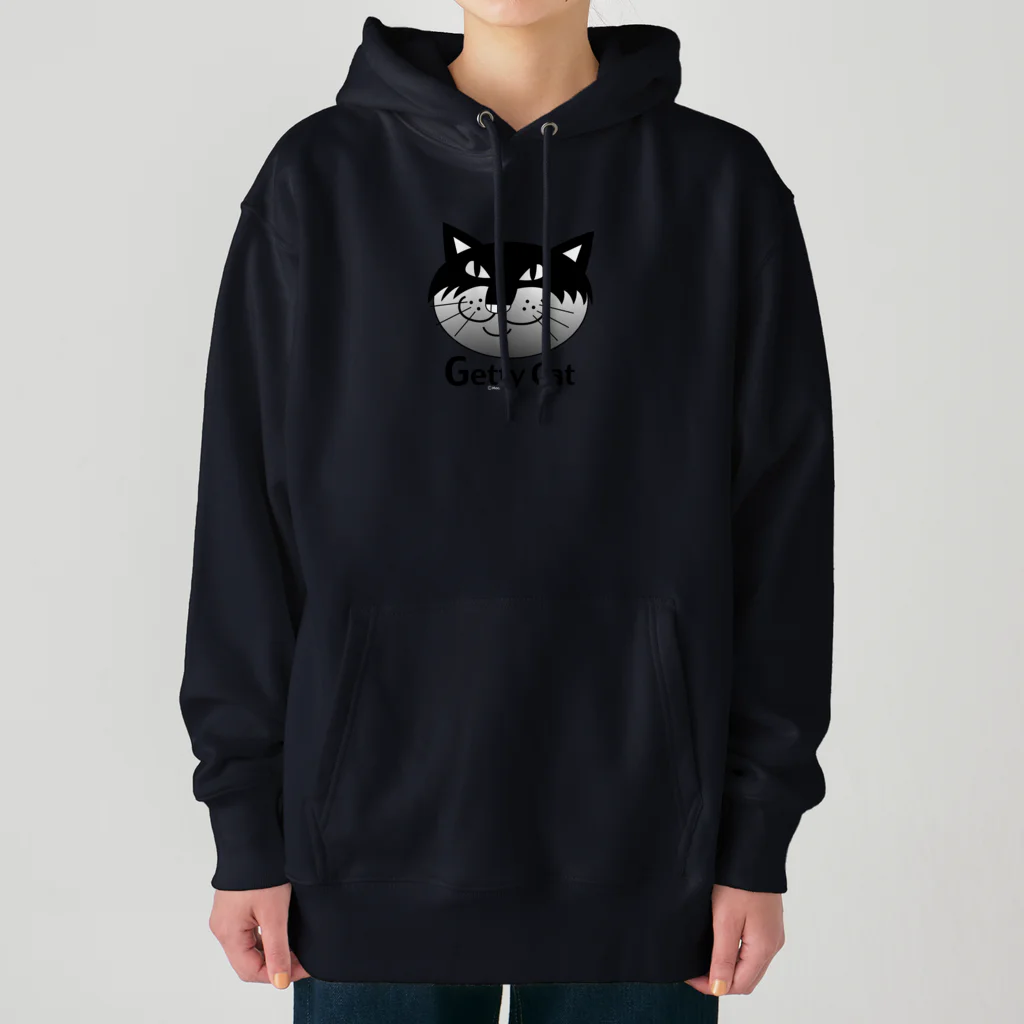 Illustrator Moca&Ram shopのネコのゲッティ/Getty Cat Heavyweight Hoodie