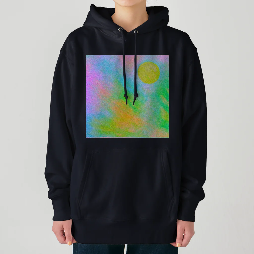 水草のサイケデリックな満月 Heavyweight Hoodie