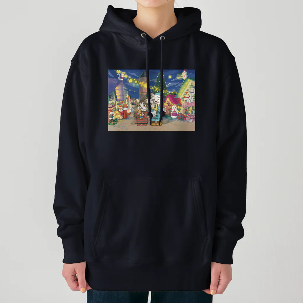 猫のきぬくんのお店のみーにゃんとしらたまくん　クリスマスツアー Heavyweight Hoodie