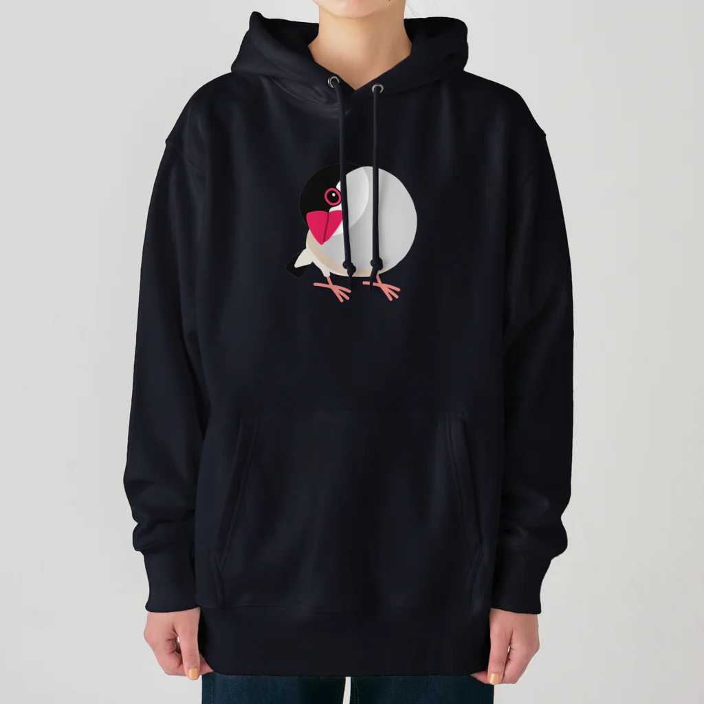 ほほらら工房 SUZURI支店の首をかしげる桜文鳥 Heavyweight Hoodie