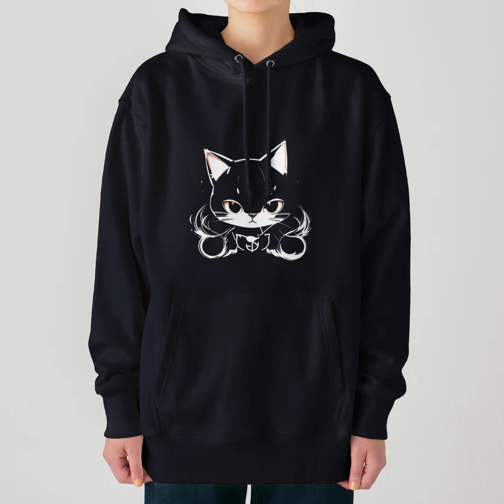 WshopTYの後ろの色に塗られるねこさん Heavyweight Hoodie