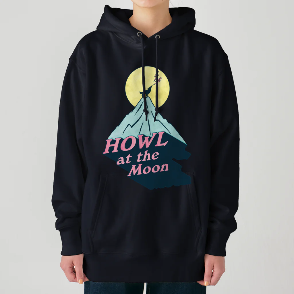 LONESOME TYPE ススの🌕月に吠える🐺（HOWL at the Moon） Heavyweight Hoodie