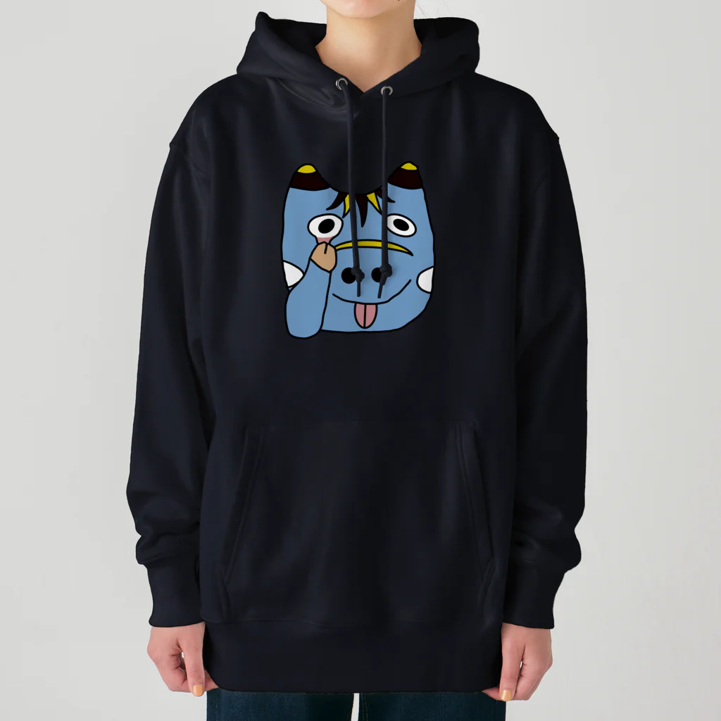 ロジローのあっかんべーこ(青) Heavyweight Hoodie