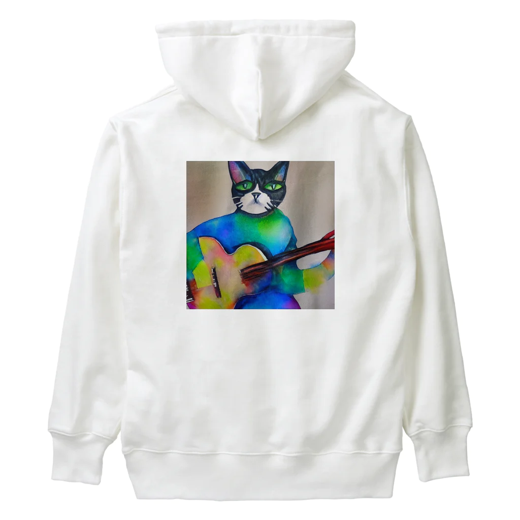 withCatsの孤独な猫のトムは憂いの瞳で今日も歌う Heavyweight Hoodie