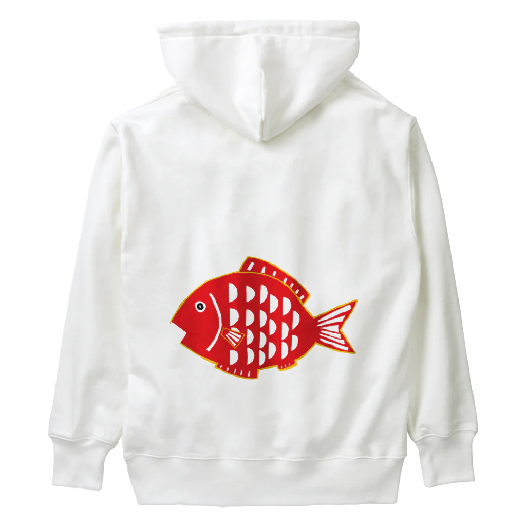 nicomaru111の赤い魚 Heavyweight Hoodie