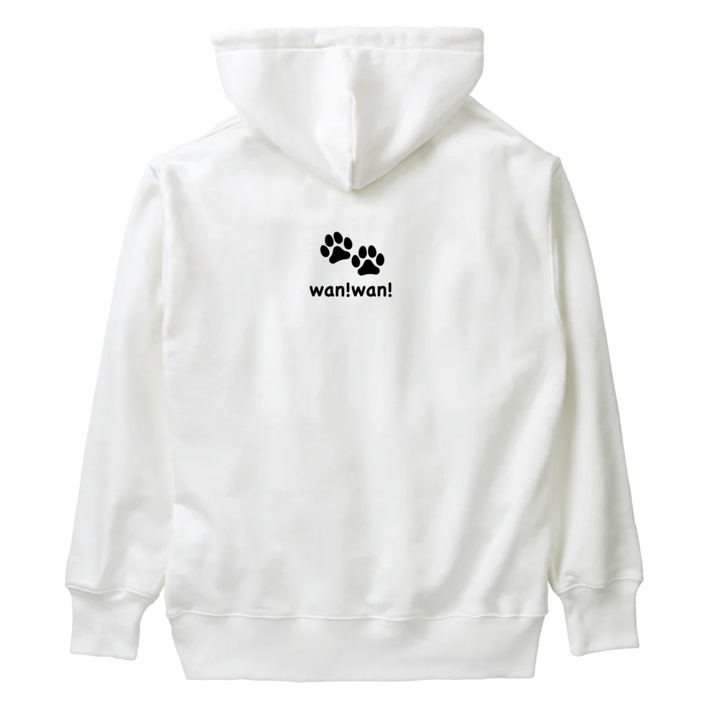 bow and arrow のパグ犬 Heavyweight Hoodie