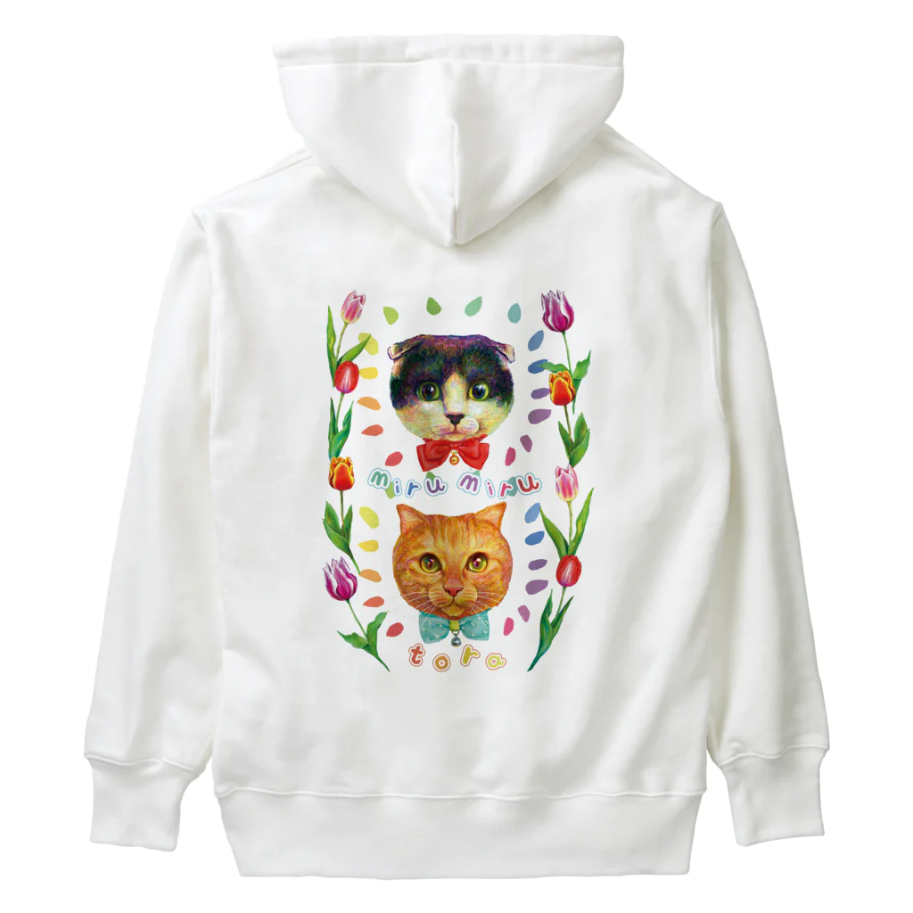 油絵描きの小物売り場の蒲田Loveおにぎりちゃんの愛猫ちゃんズ（ファション） Heavyweight Hoodie