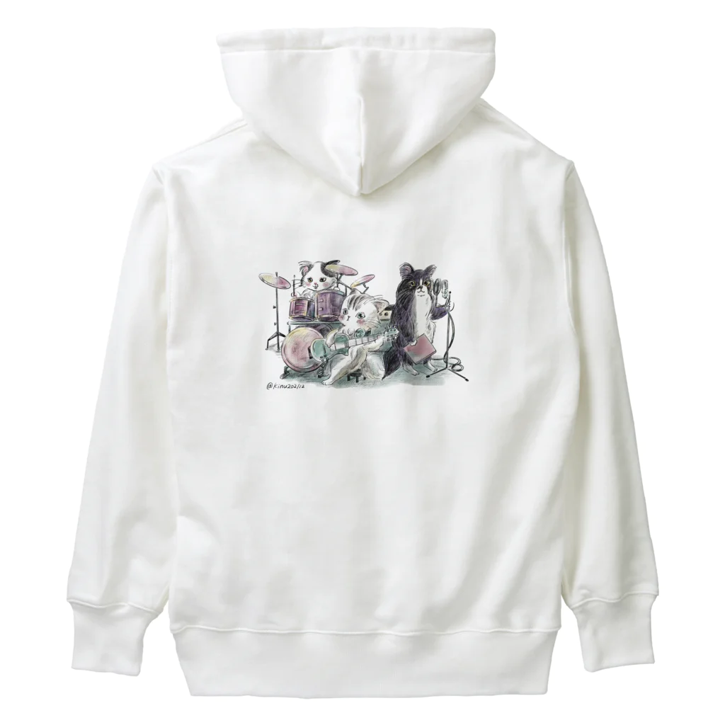 猫のきぬくんのお店のバンドにゃん Heavyweight Hoodie