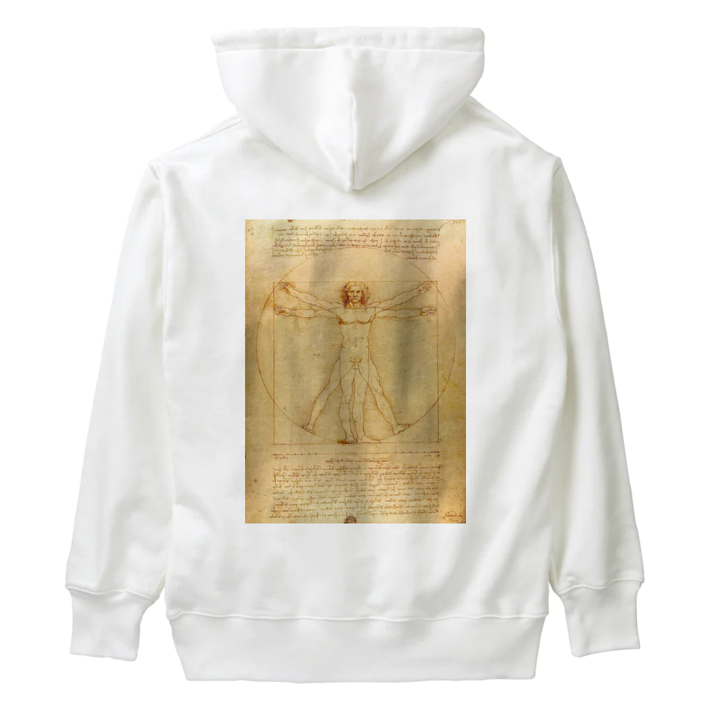 世界美術商店のウィトルウィウス的人体図 / Vitruvian Man Heavyweight Hoodie