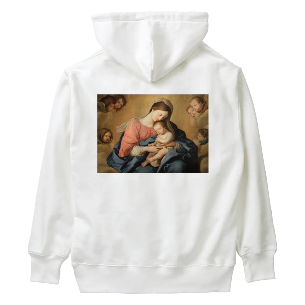 世界美術商店のマドンナと子供と天使たち / Madonna with Child and Angels Heavyweight Hoodie