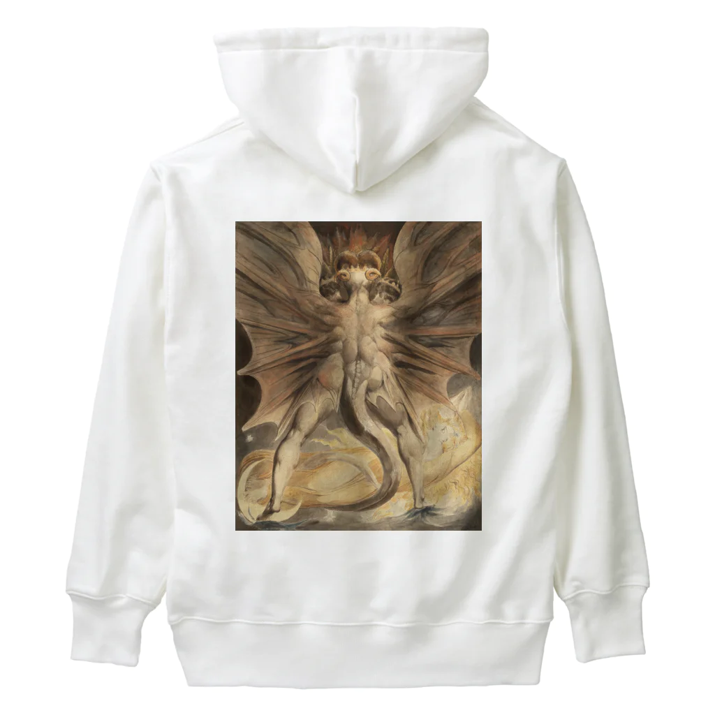世界美術商店の巨大な赤い龍と太陽を着た女 / Great Red Dragon and the Woman Clothed with the Sun Heavyweight Hoodie
