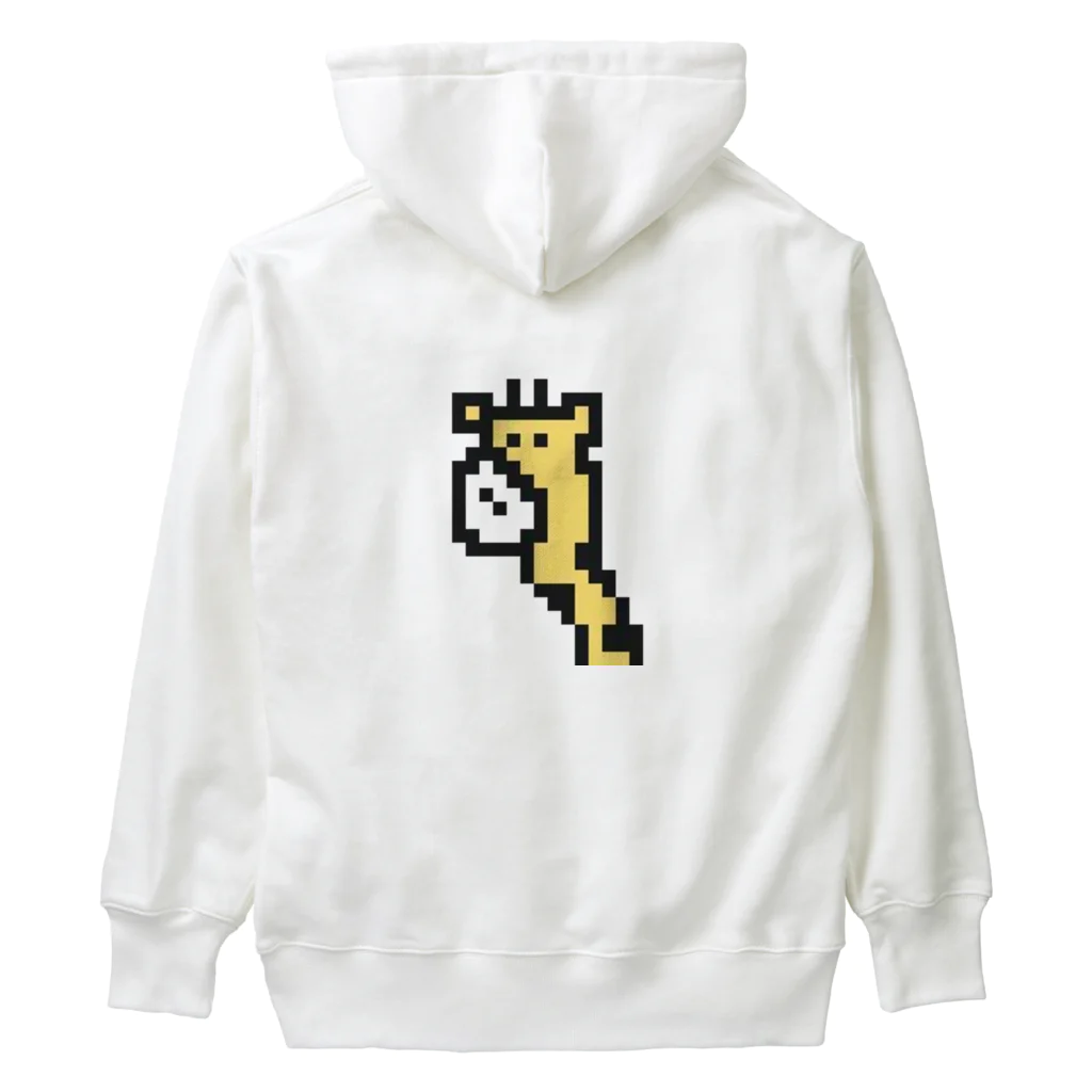 kitakitar-dotto-musium-ruruのドット絵キリン Heavyweight Hoodie