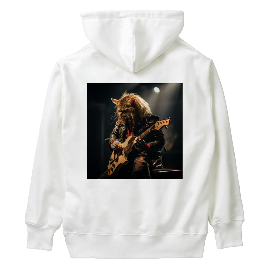 Gavi'sのRockなCat 猫ギターバージョン2 Heavyweight Hoodie