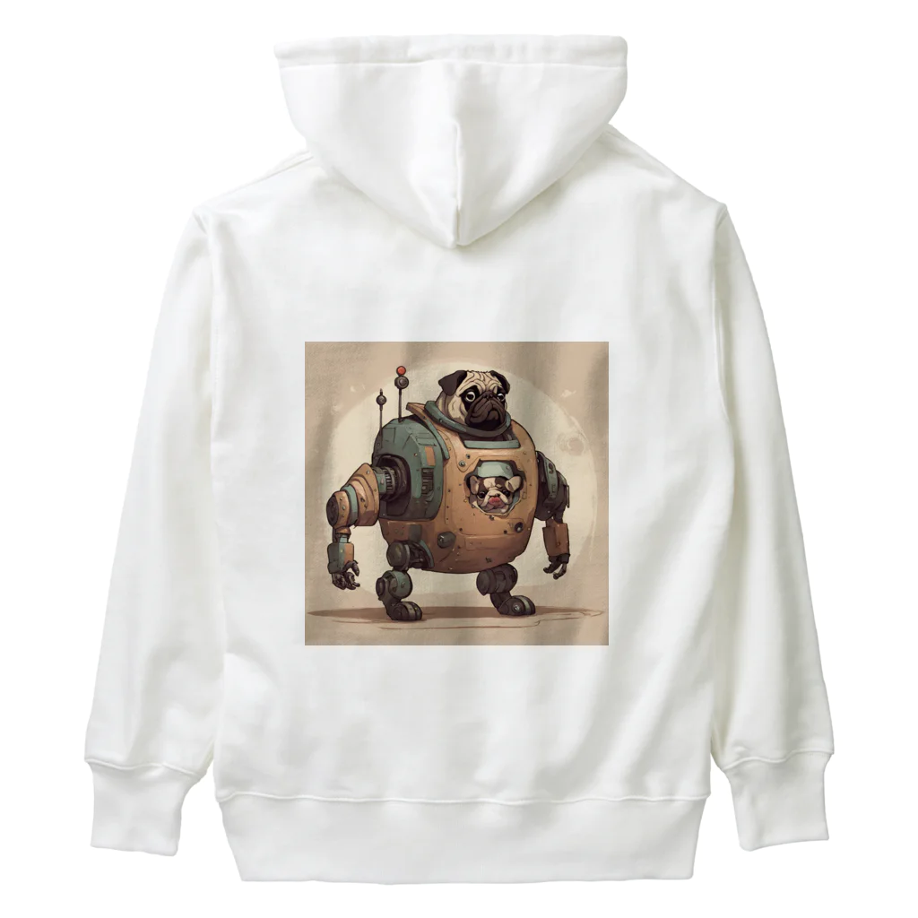 PUGおやじのロボパグ出動 Heavyweight Hoodie