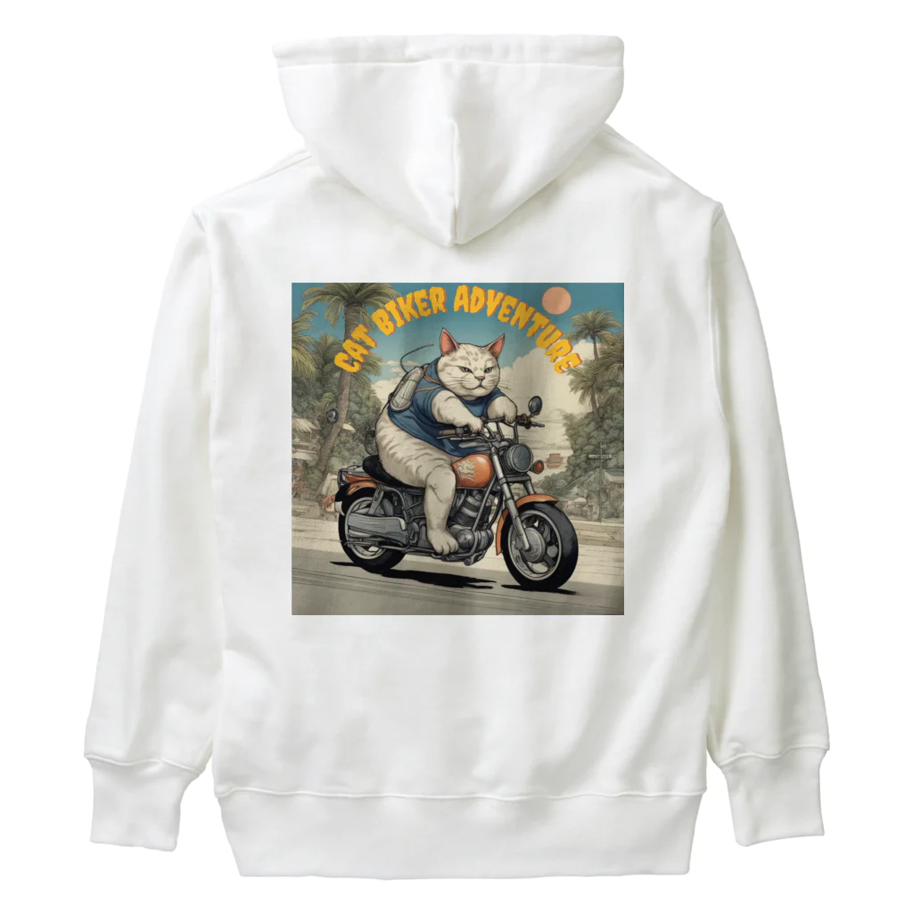 NECOSUIのキャットバイカー Heavyweight Hoodie