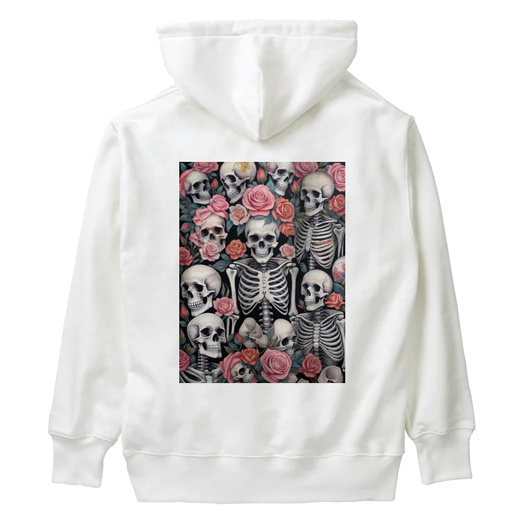 Skull sectionの薔薇とドクロ Heavyweight Hoodie