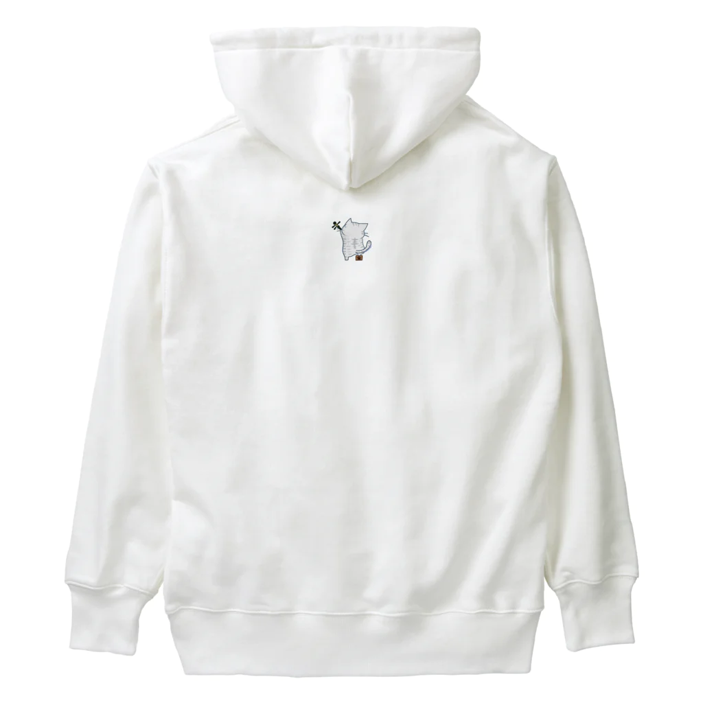 絵娯クリエイトのひのもとにゃんこ® 津軽三味線にゃんこ Heavyweight Hoodie