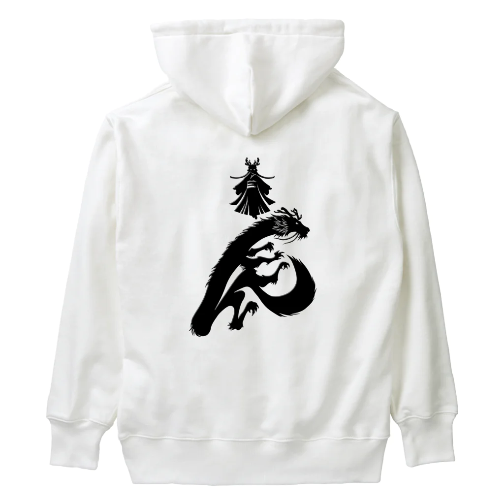 流戸家の製作所の辰年辰姫ブラック Heavyweight Hoodie