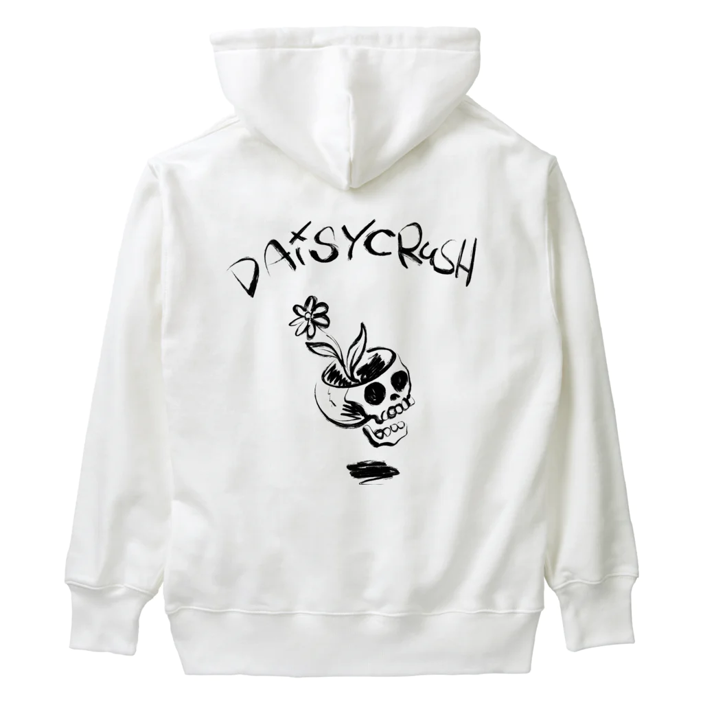 daisy crushのflower scull Heavyweight Hoodie