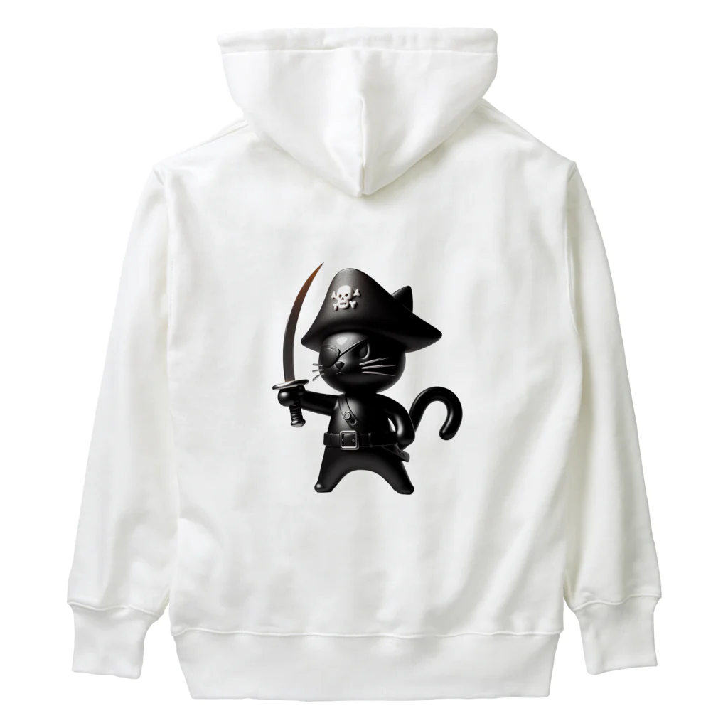 NO CAT NO LIFE の猫×海賊×フィギュア風 Heavyweight Hoodie