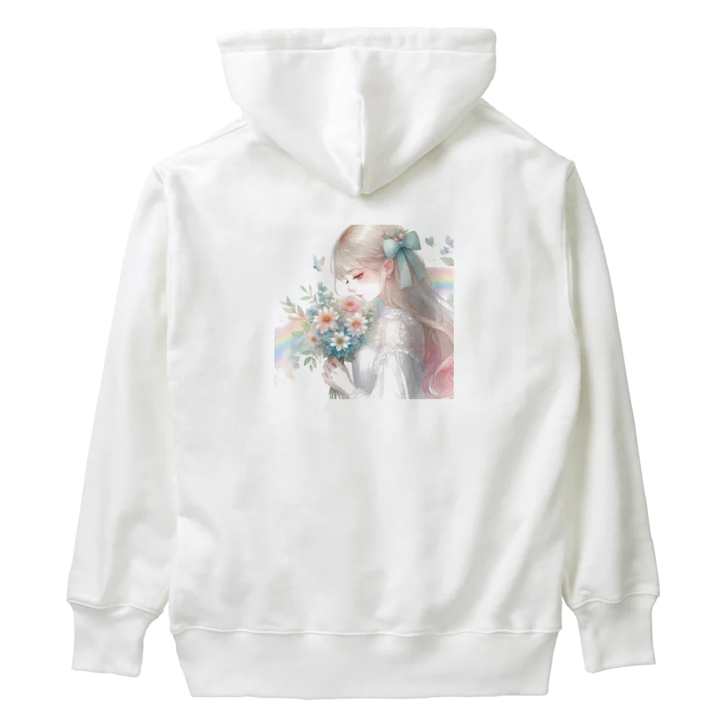 終わらない夢🌈のあなたを想う少女✨ Heavyweight Hoodie