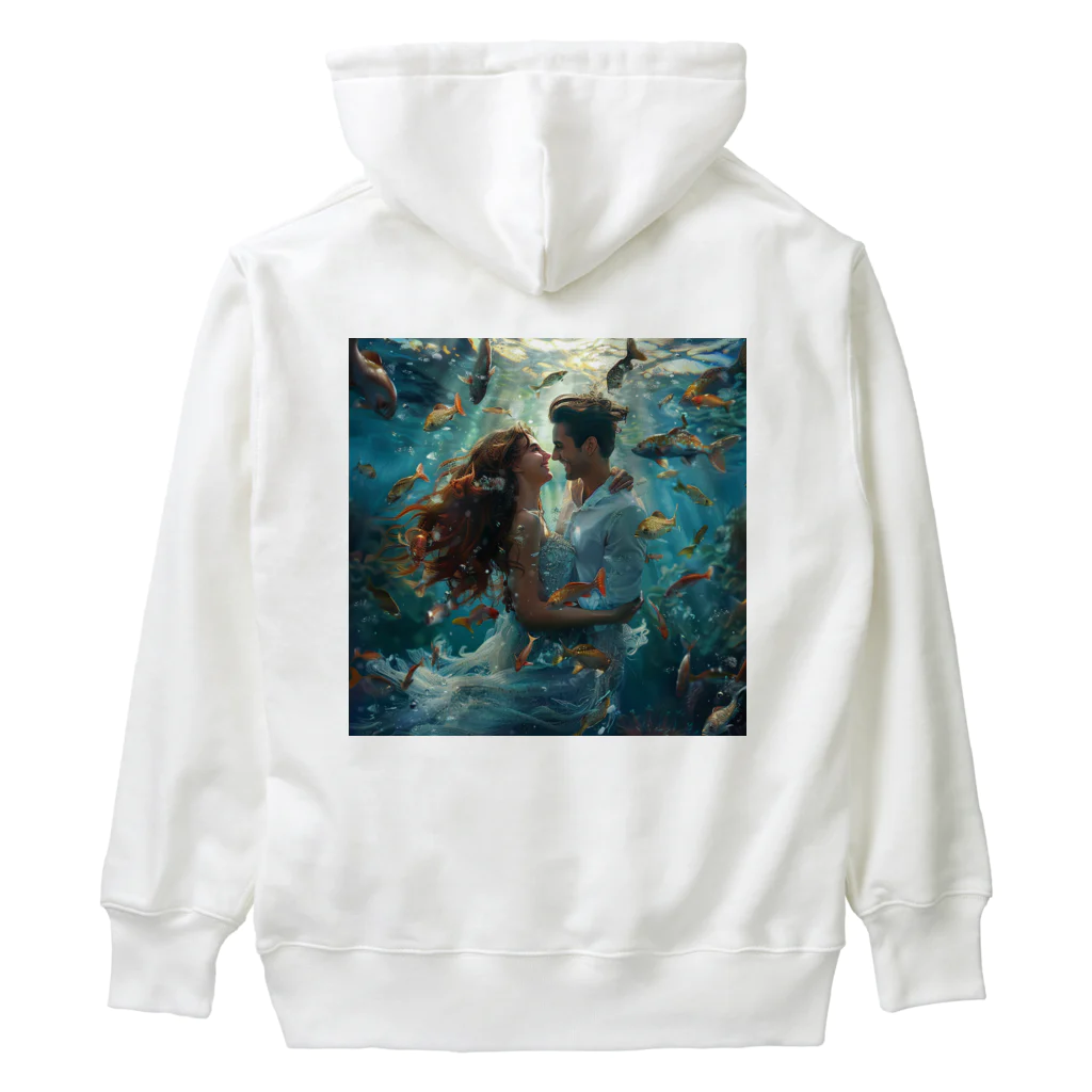 AQUAMETAVERSEの人魚姫と王子の微笑み アメジスト 2846 Heavyweight Hoodie