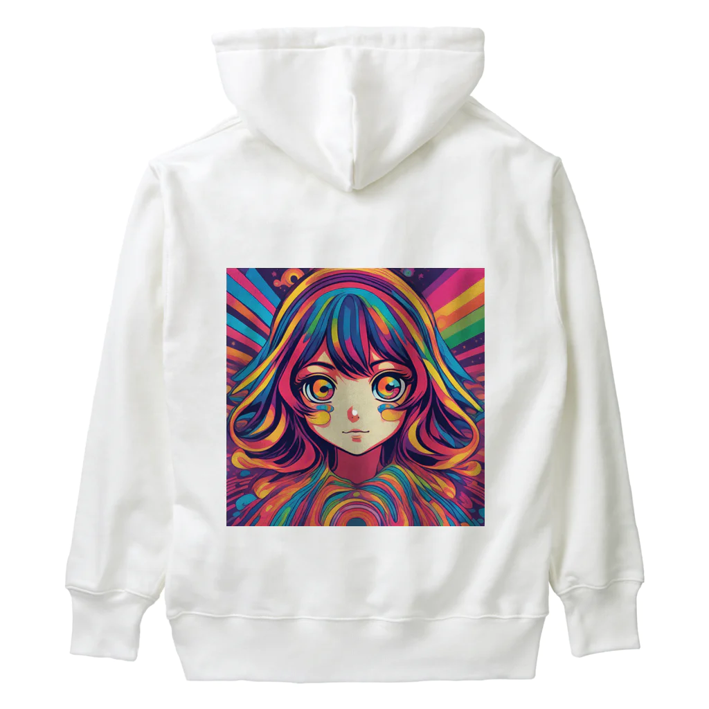 NonsenseCatのサイケ少女 Heavyweight Hoodie