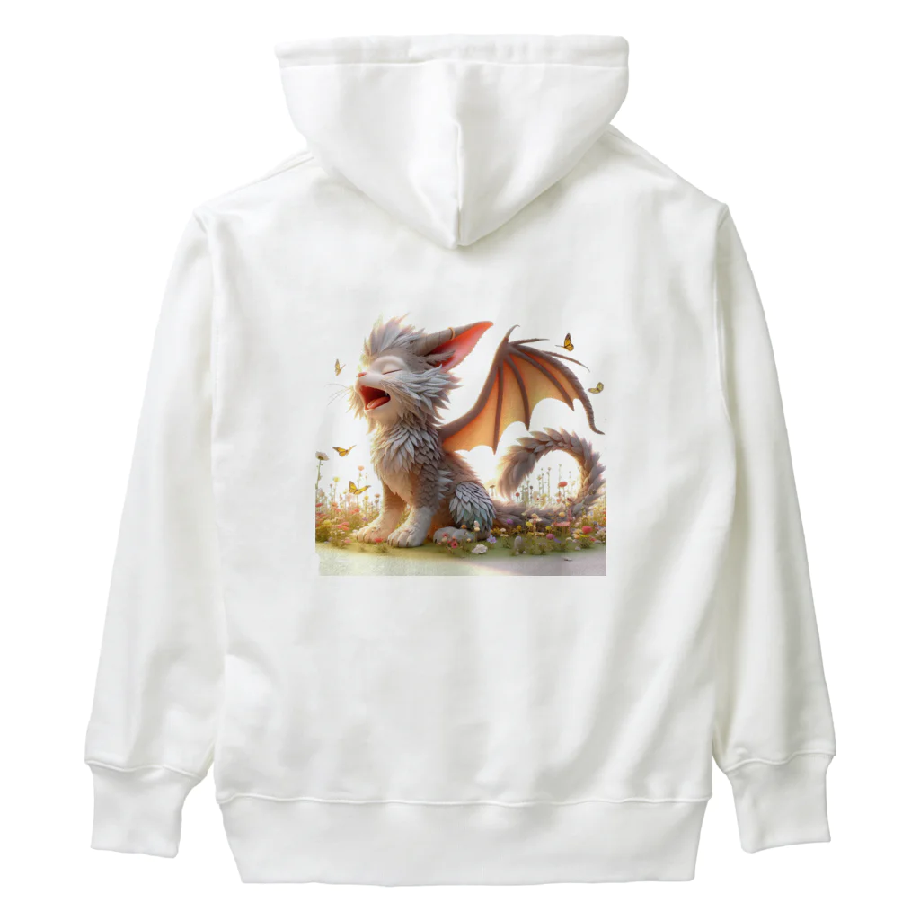 nekodoragonのおはようあくび！猫ドラゴン Heavyweight Hoodie