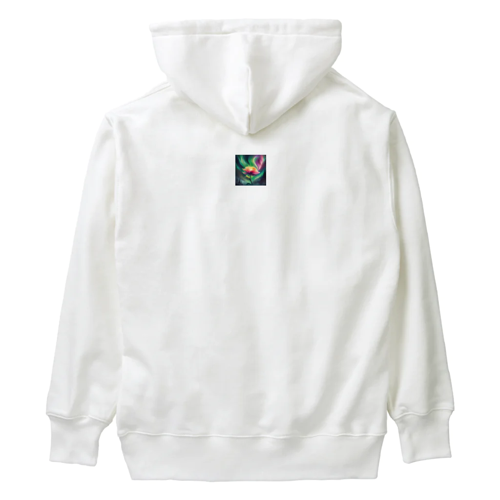 Second-topのオーロラと一輪の花 Heavyweight Hoodie