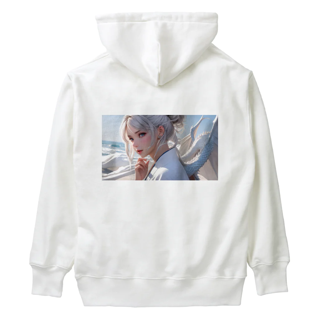 スカ次郎ショップの白髪和服美女シリーズ 0003 Heavyweight Hoodie