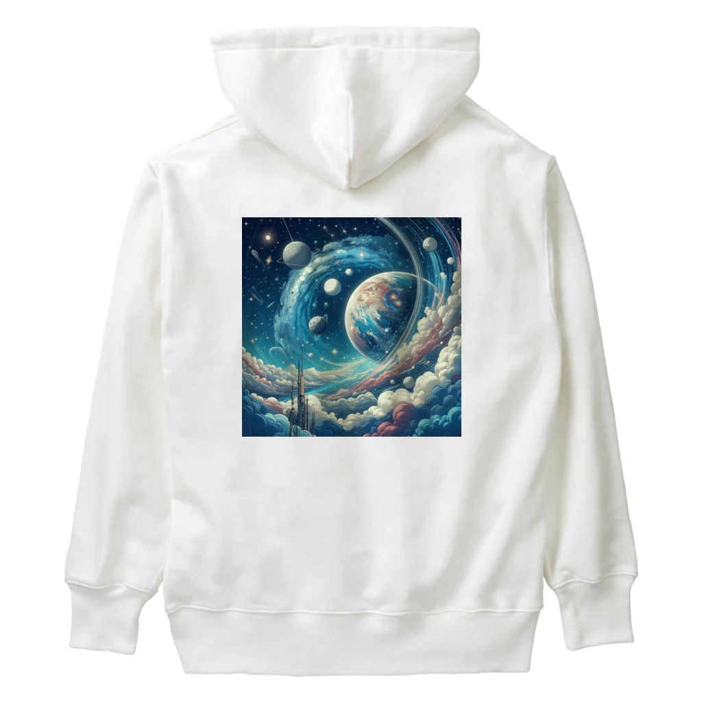 kinakomorinagaの壮大な宇宙空間 Heavyweight Hoodie