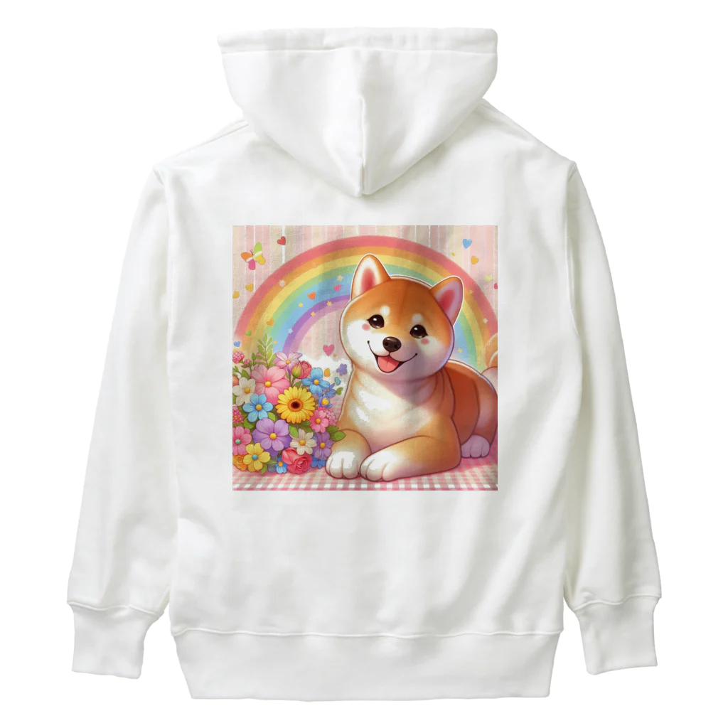 癒しのショップの夢の中の柴犬 Heavyweight Hoodie