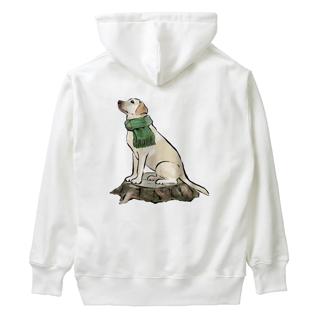 犬グッズの店しえるぶるーのマフラー犬　ラブラドルレトリバー Heavyweight Hoodie